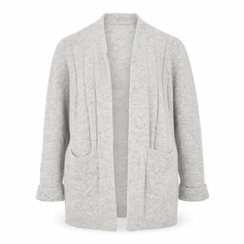 Marks and Spencer Womens Grey  Knit Cardigan Jumper Size M