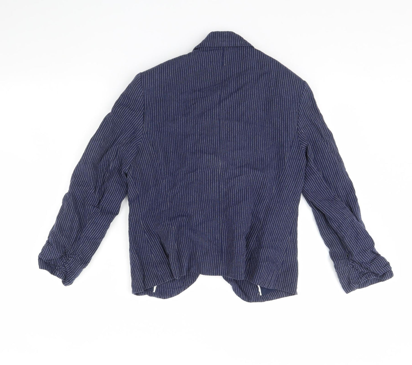 F&F Womens Blue Striped  Jacket  Size 10  - Shoulder Pads
