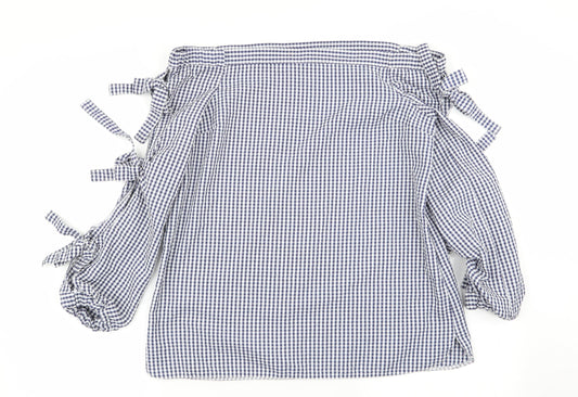 River Island Womens Multicoloured Check  Basic Blouse Size 8