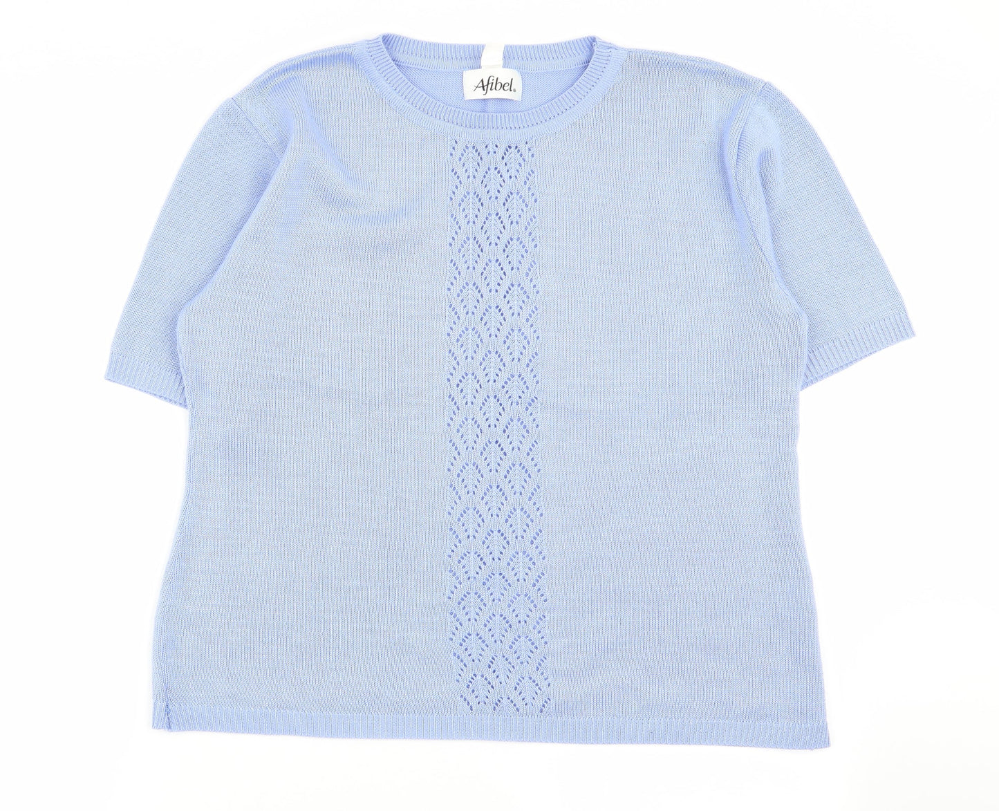 afibel Womens Blue   Basic T-Shirt Size 16