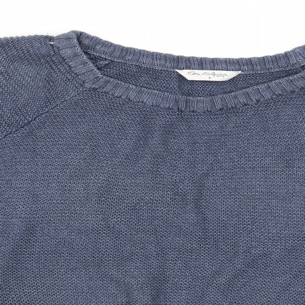 Miss Selfridge Womens Blue   Pullover Jumper Size 8