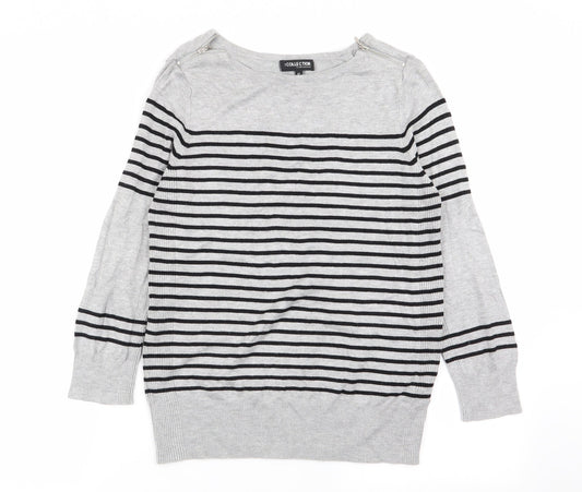 collection Womens Multicoloured Striped  Pullover Jumper Size 12