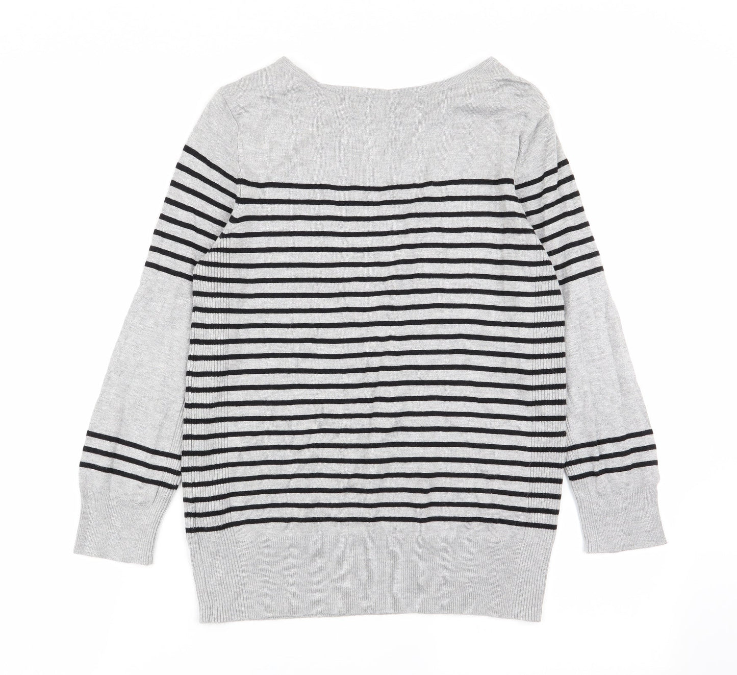 collection Womens Multicoloured Striped  Pullover Jumper Size 12