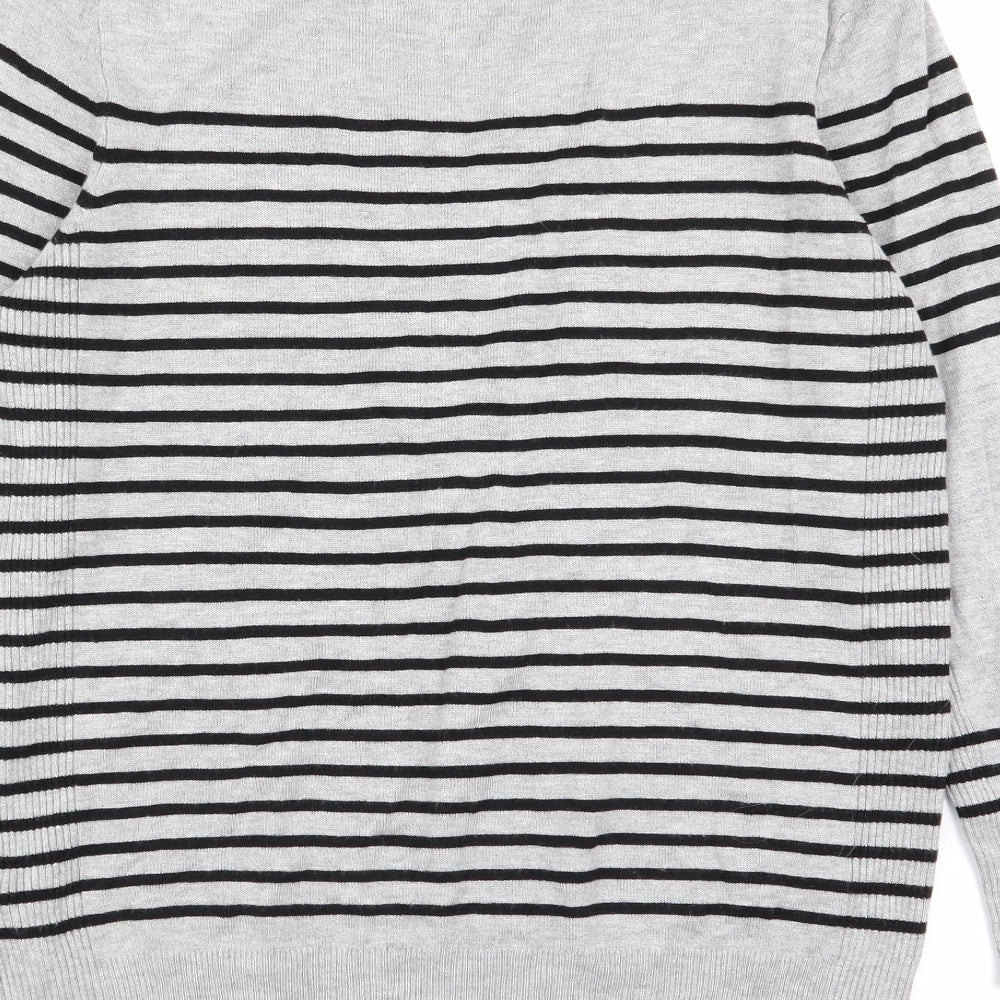 collection Womens Multicoloured Striped  Pullover Jumper Size 12