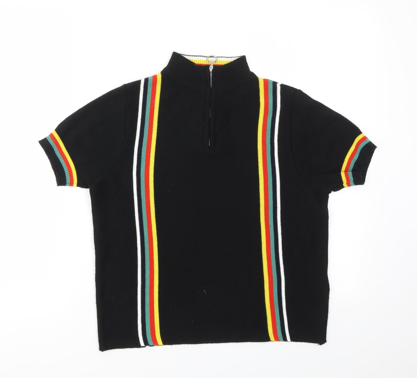 DOOPERATIVE Womens Multicoloured Striped  Full Zip Jumper Size M