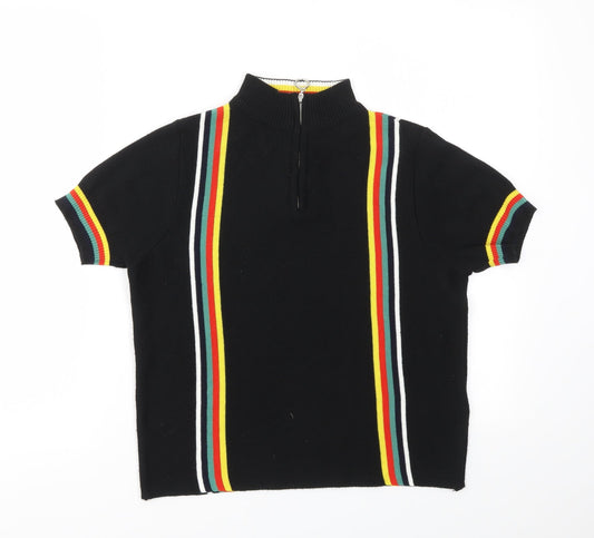 DOOPERATIVE Womens Multicoloured Striped  Full Zip Jumper Size M