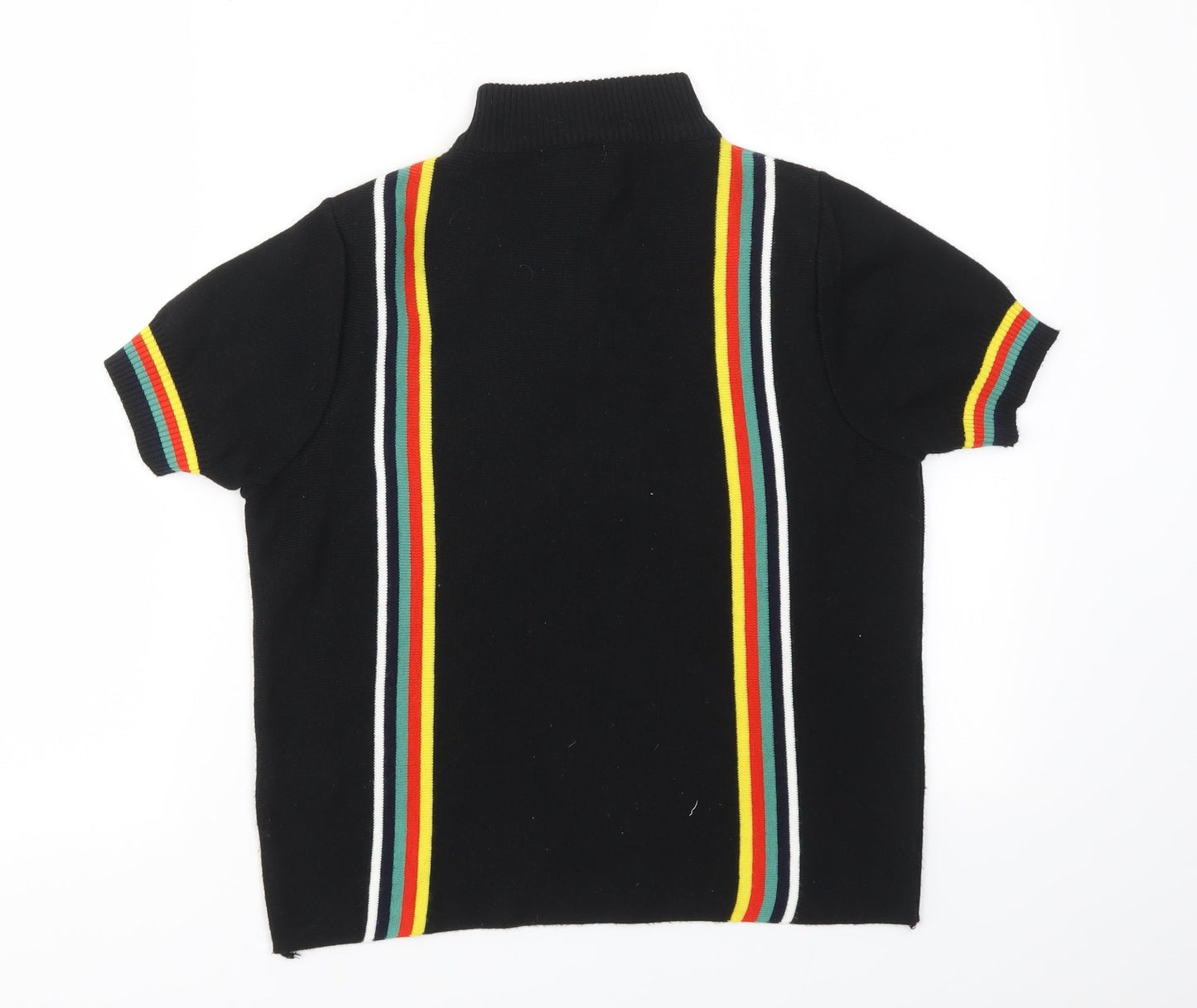 DOOPERATIVE Womens Multicoloured Striped  Full Zip Jumper Size M