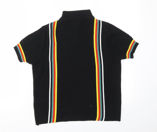 DOOPERATIVE Womens Multicoloured Striped  Full Zip Jumper Size M
