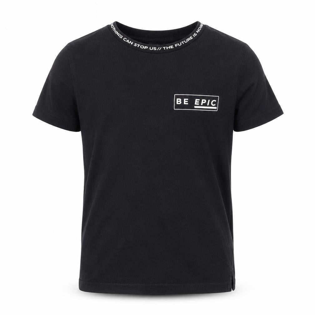 George Boys Black Houndstooth  Basic T-Shirt Size 8-9 Years