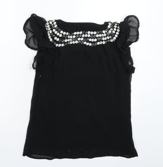 Club L Womens Black   Basic Blouse Size M