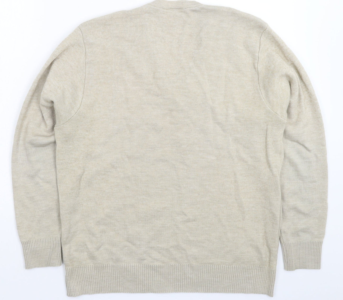 Balmoral Mens Beige  Knit Pullover Jumper Size L