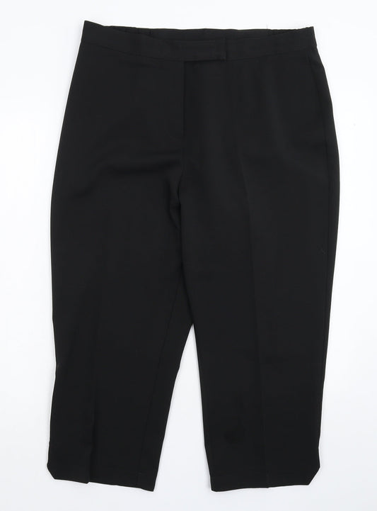 Wardrobe Womens Black   Cropped Trousers Size 16 L23 in