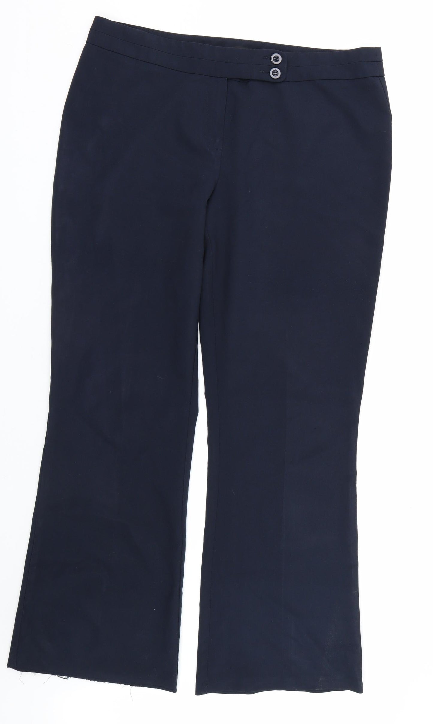 Boohoo Womens Blue   Capri Trousers Size 18 L30 in