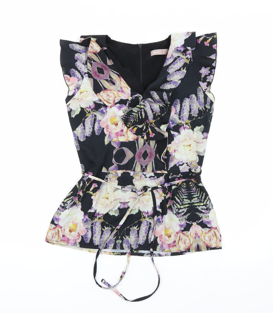 A wear Womens Multicoloured Floral  Basic Blouse Size 8