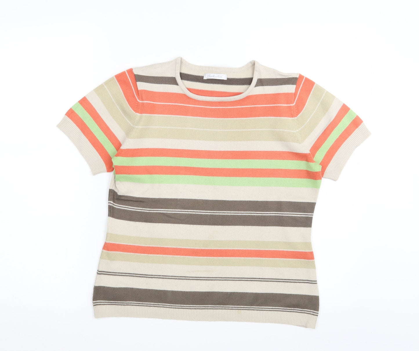 BERKETEX Womens Multicoloured Striped Knit Pullover Jumper Size 16