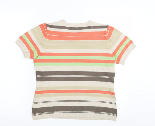 BERKETEX Womens Multicoloured Striped Knit Pullover Jumper Size 16