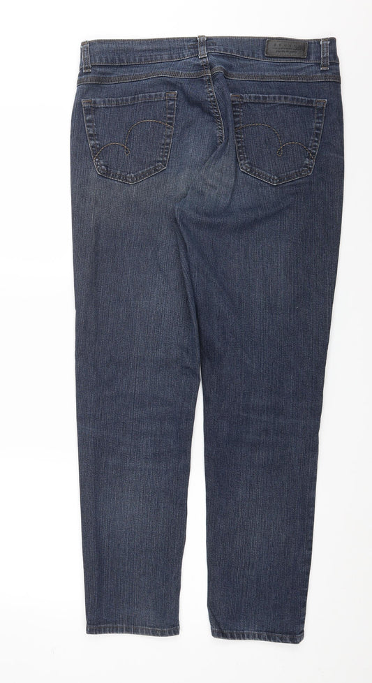 Angels Womens Blue  Denim Straight Jeans Size 32 in L29 in