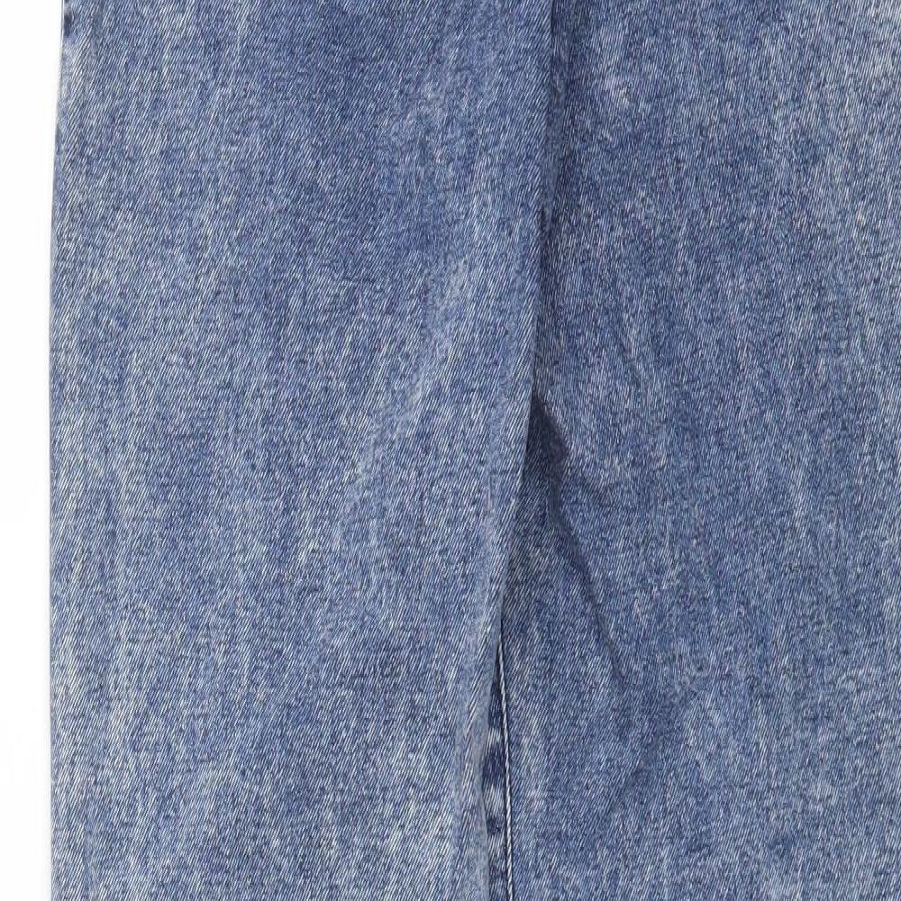 New Look Womens Blue  Denim Skinny Jeans Size 6 L25 in - distressed hem