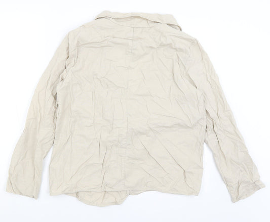 M&Co Womens Beige   Jacket Blazer Size 14