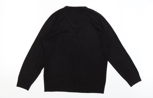 m&s Mens Black   Pullover Jumper Size S
