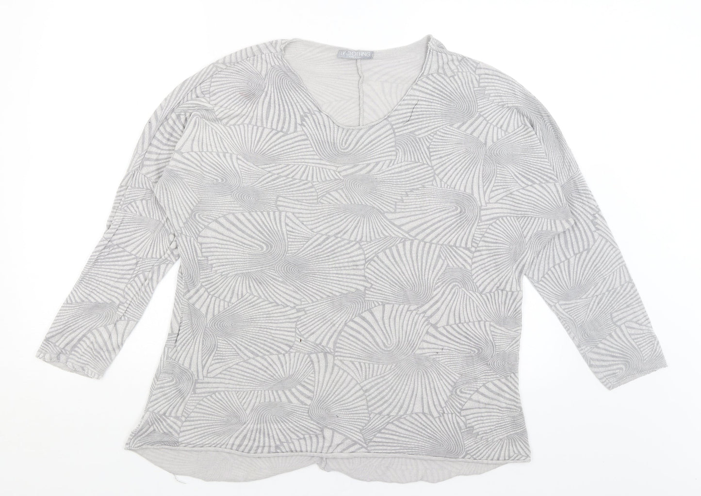 LV Clothing Womens Grey   Basic T-Shirt Size XL