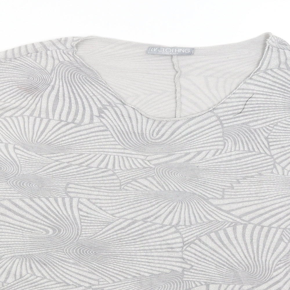 LV Clothing Womens Grey   Basic T-Shirt Size XL