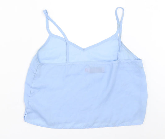 Boohoo Womens Blue   Cropped Blouse Size 10