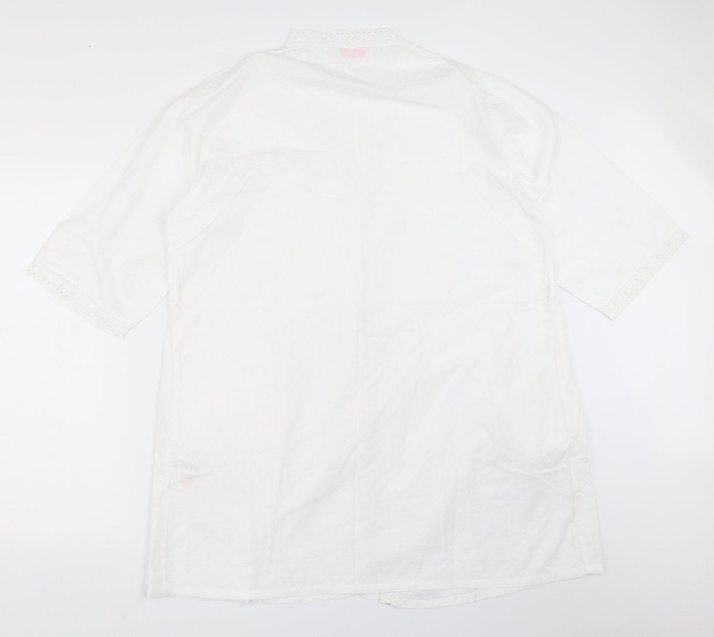 Primark Womens White Solid  Top Robe Size 8