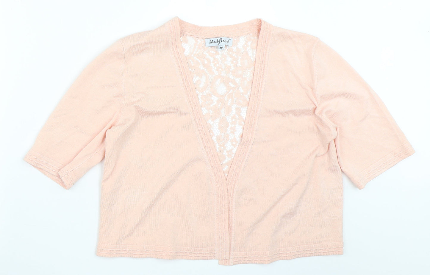 Mud Flower Womens Pink   Cardigan Jumper Size M