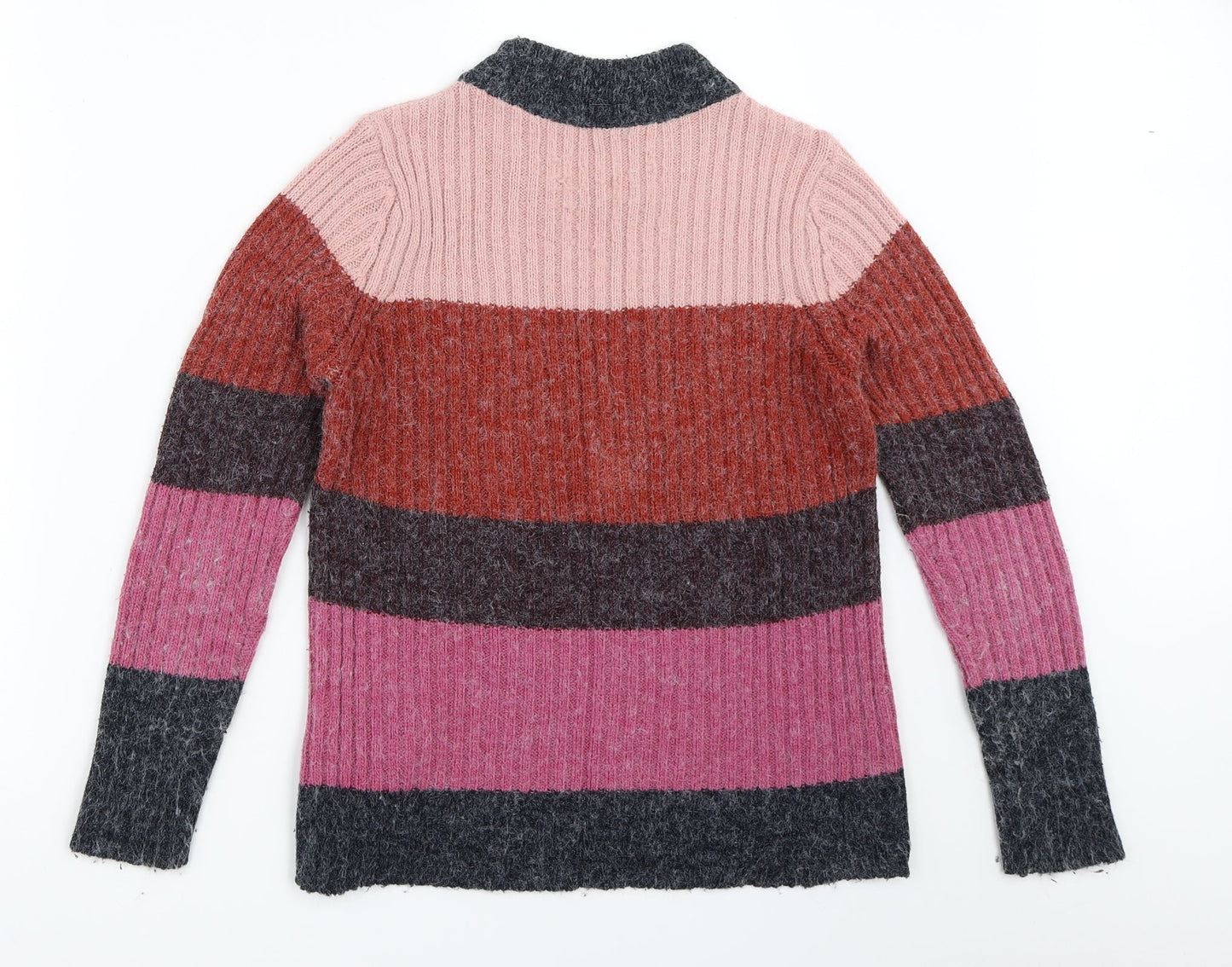 Preworn Womens Pink Striped  Pullover Jumper Size XS
