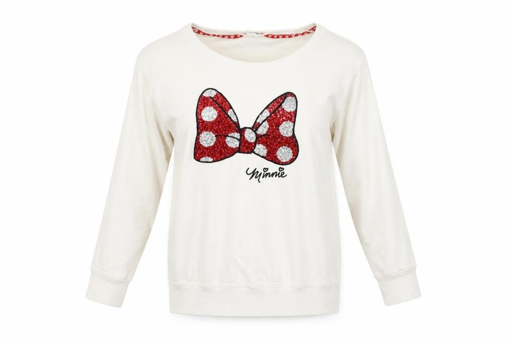 Womens UK 10 Regular Disney White Pullover