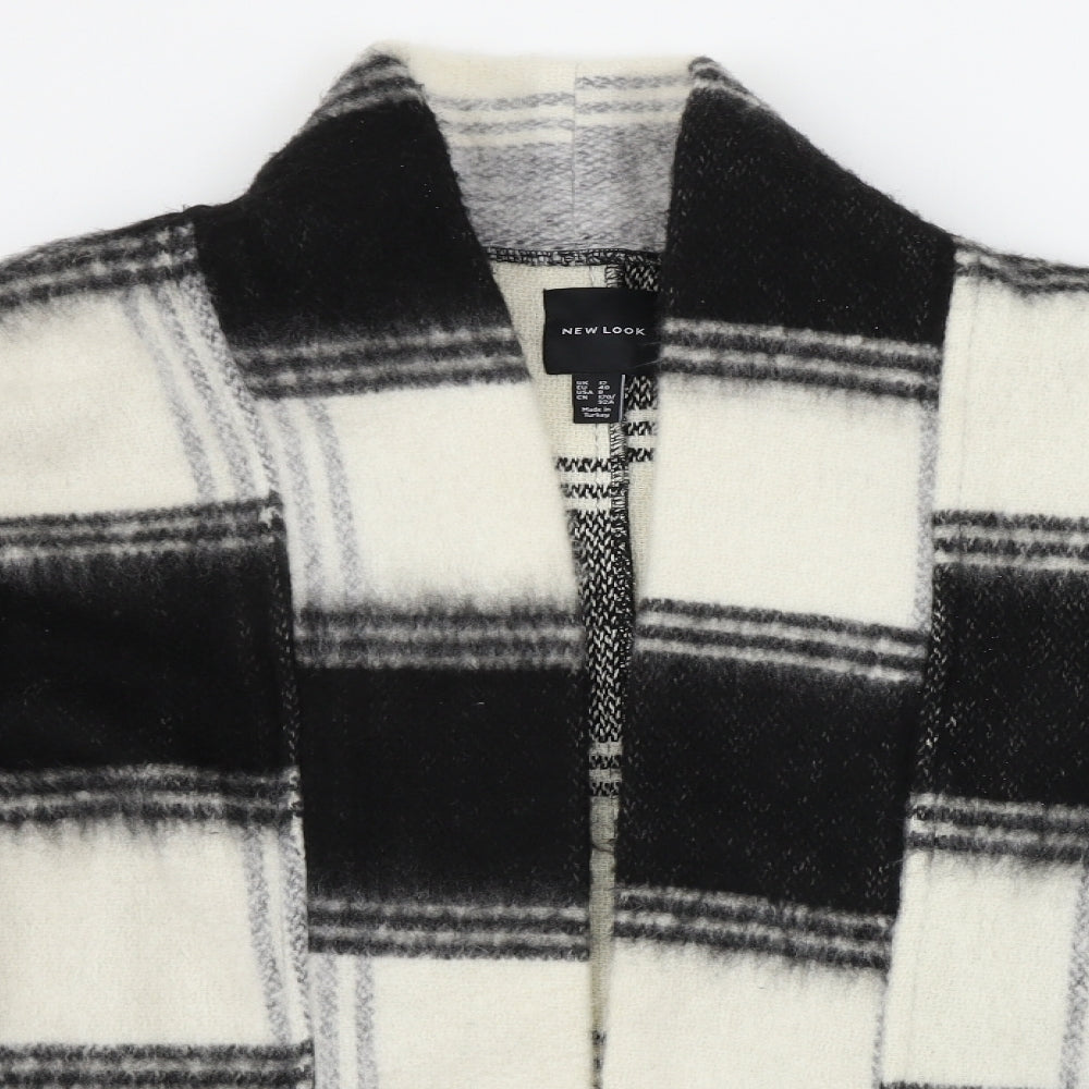 New Look  Womens Grey Check  Cardigan Jumper Size 12