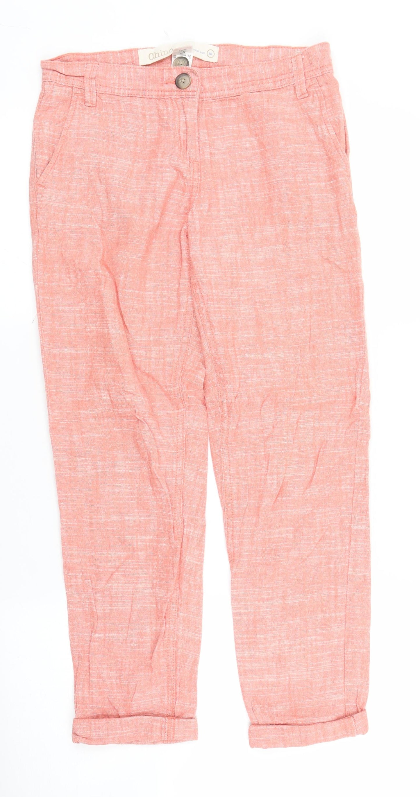 NEXT Womens Pink   Pedal Pusher Trousers Size 6 L24 in