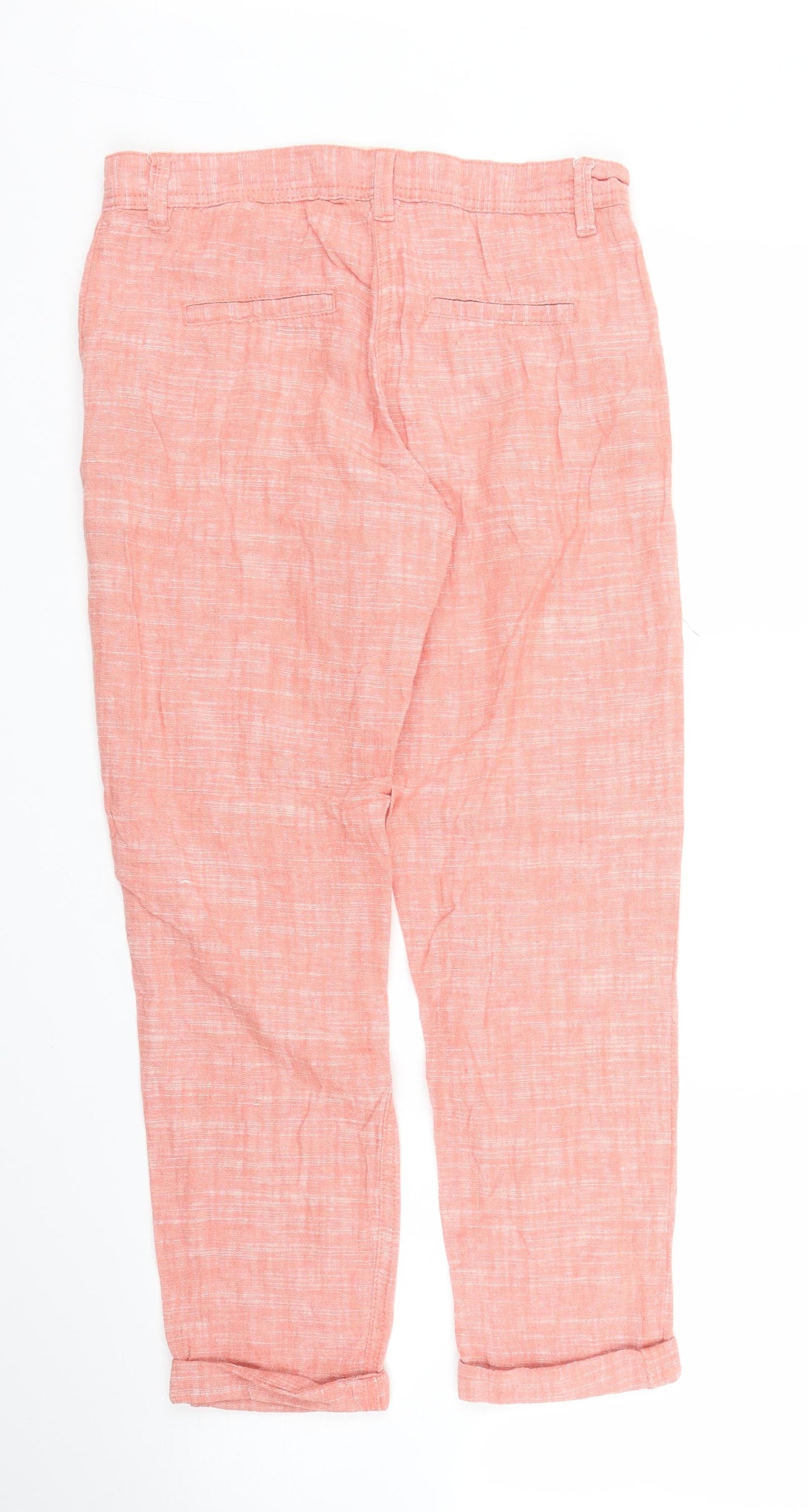 NEXT Womens Pink   Pedal Pusher Trousers Size 6 L24 in