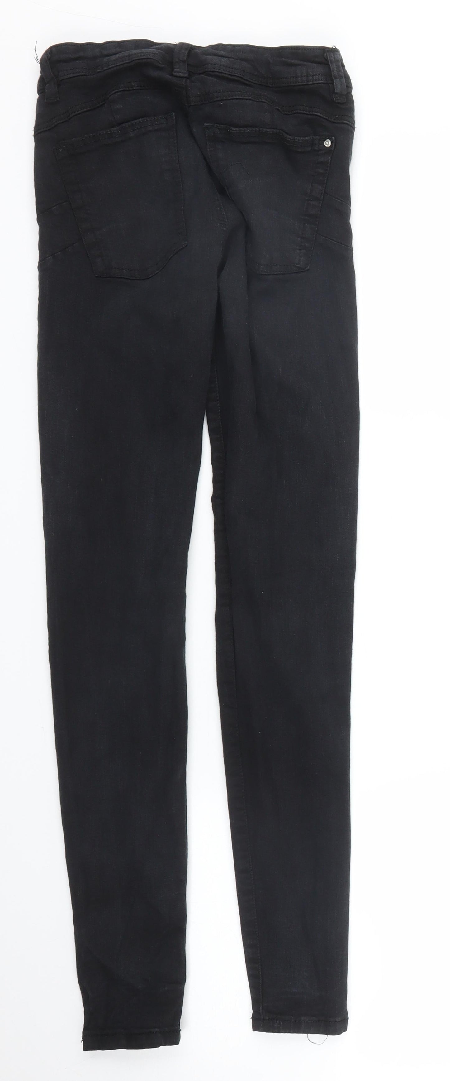 Bershka Womens Black  Denim Skinny Jeans Size 6 L29 in