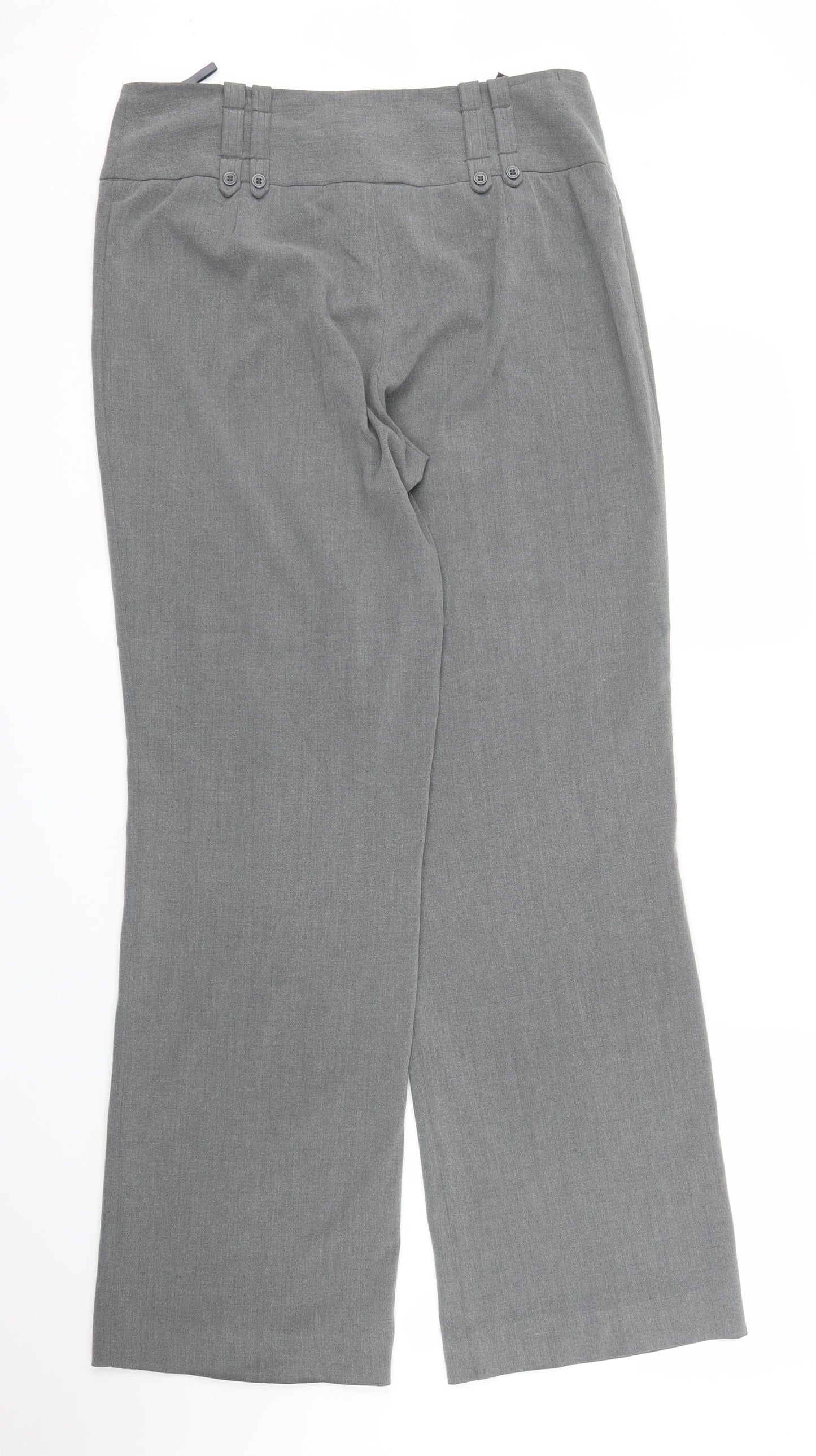 Epilogue Womens Grey  Rayon Trousers  Size 12 L31 in