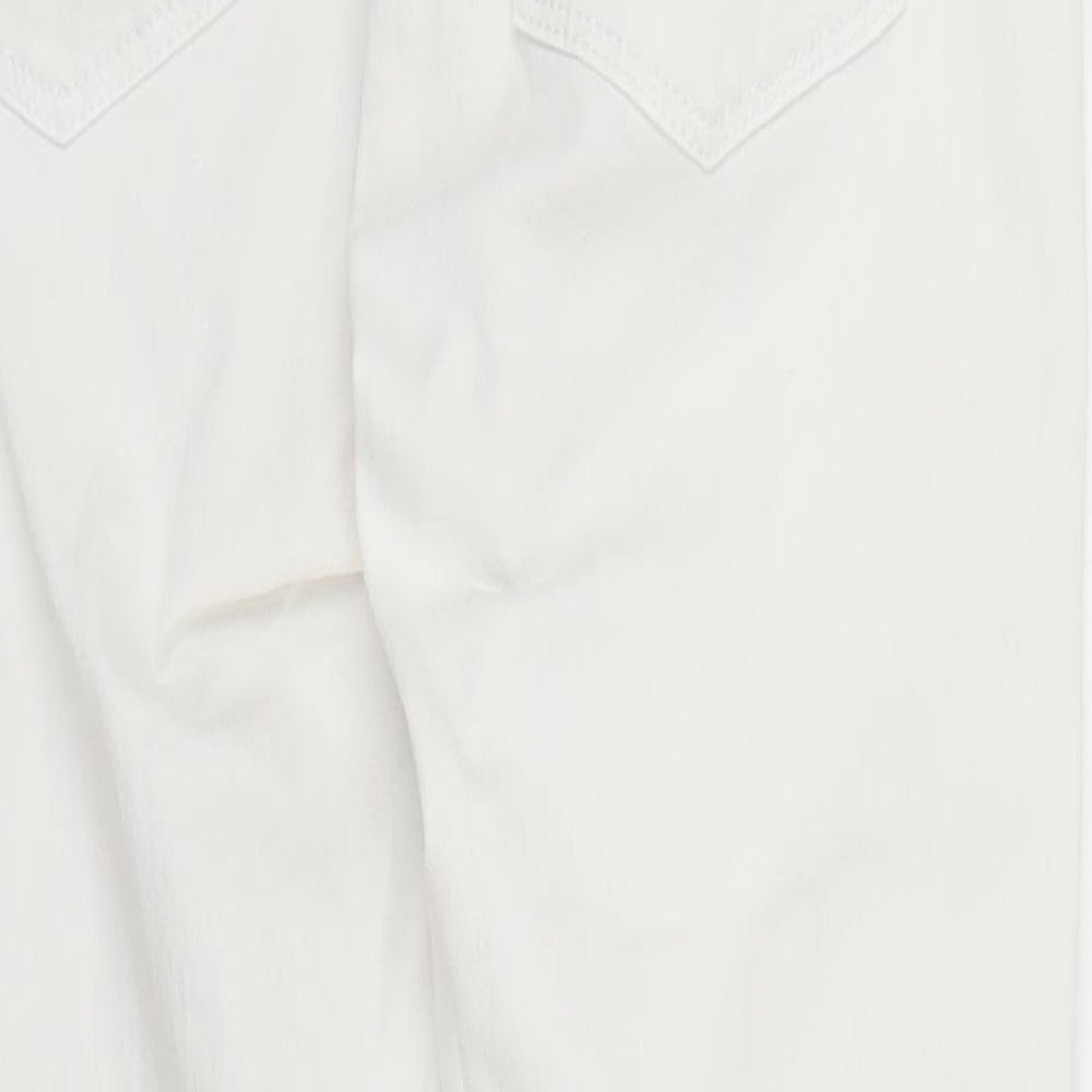 Topshop Womens White  Denim Skinny Jeans Size S L26 in