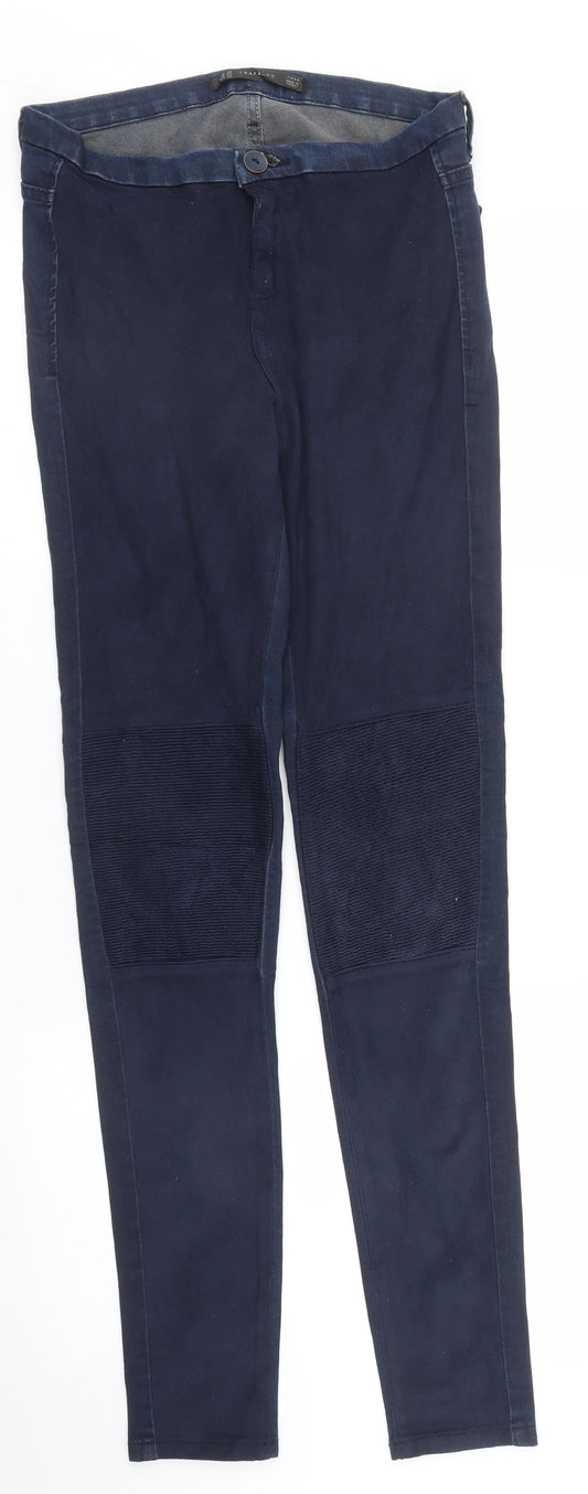 Zara Womens Blue   Carrot Trousers Size 8 L33 in