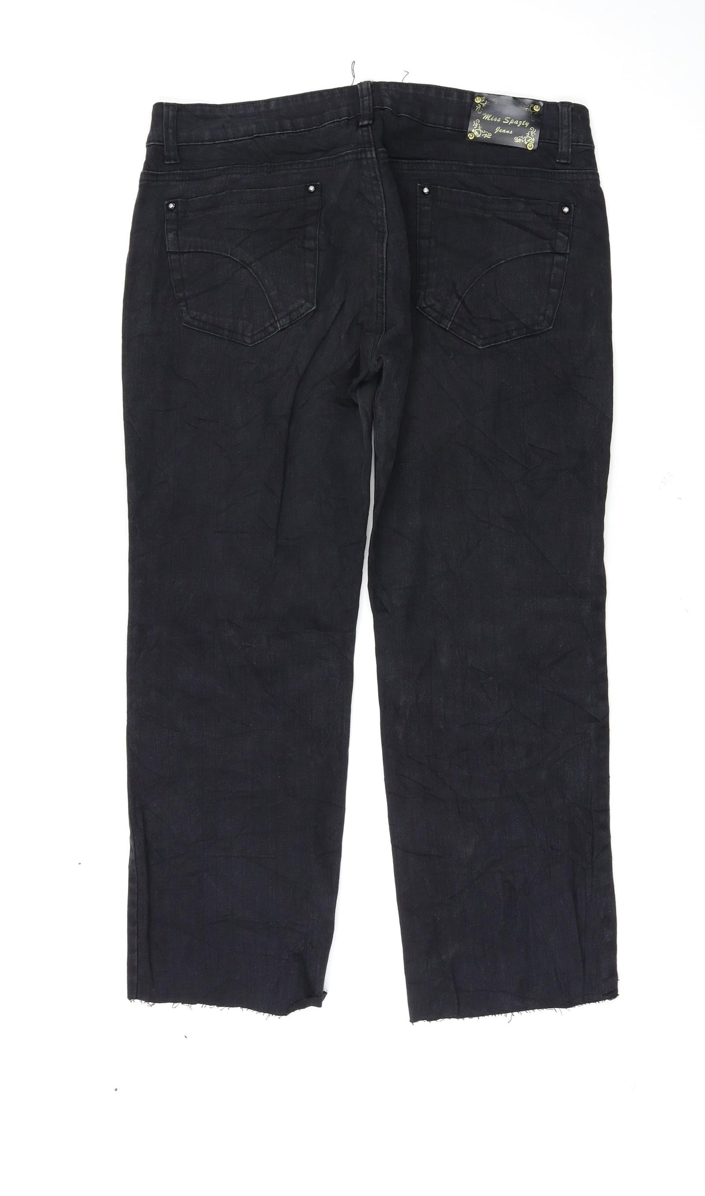 Preworn Womens Black   Straight Jeans Size 2XL L25 in