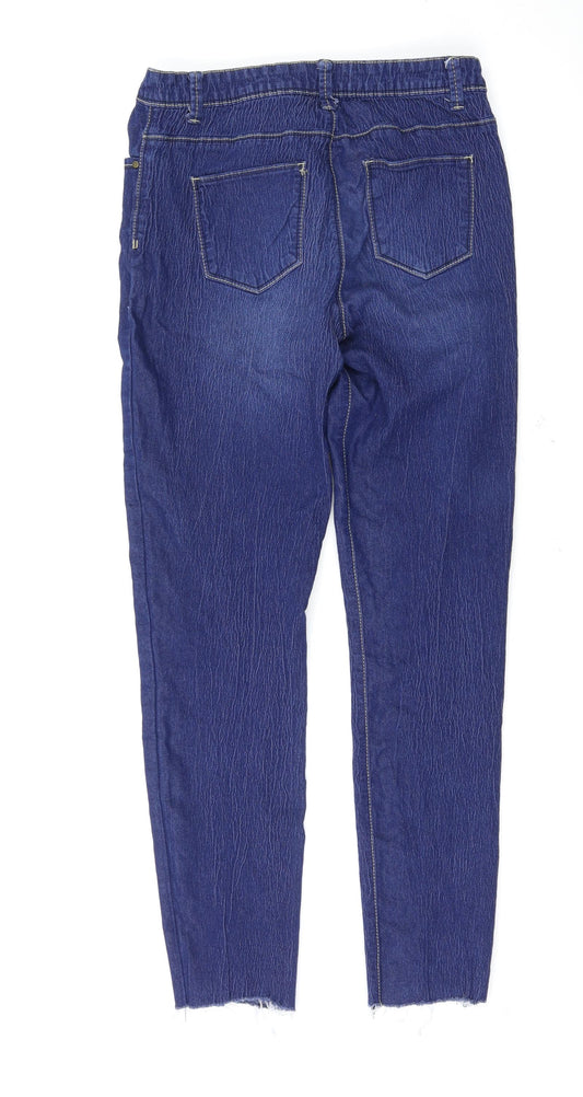 Denim & Co. Womens Blue   Skinny Jeans Size 12 L28 in
