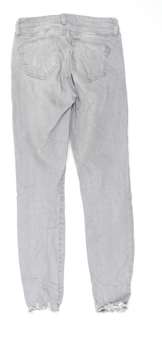 Denim & Co. Womens Grey   Skinny Jeans Size 6 L27 in