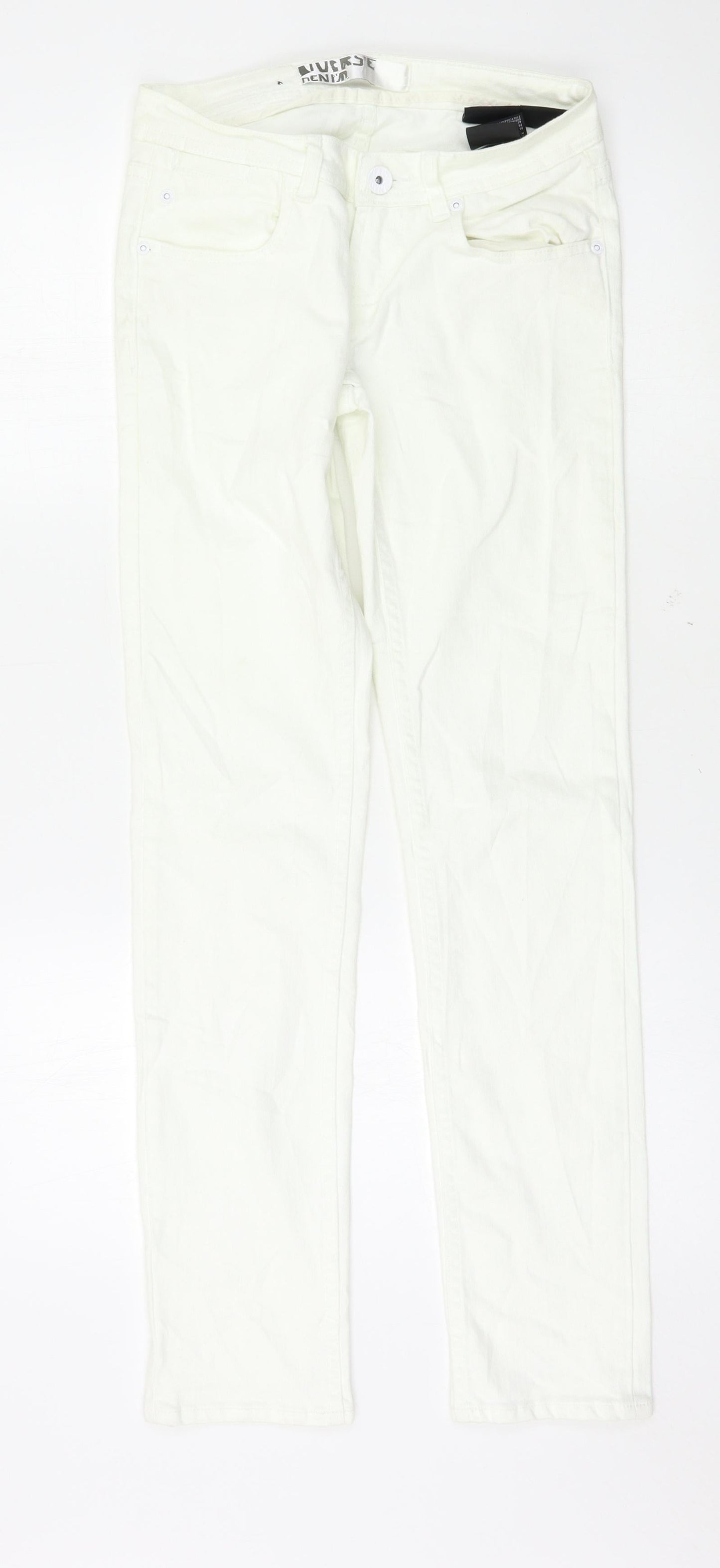 Diverse Womens White   Skinny Jeans Size 26 L30 in