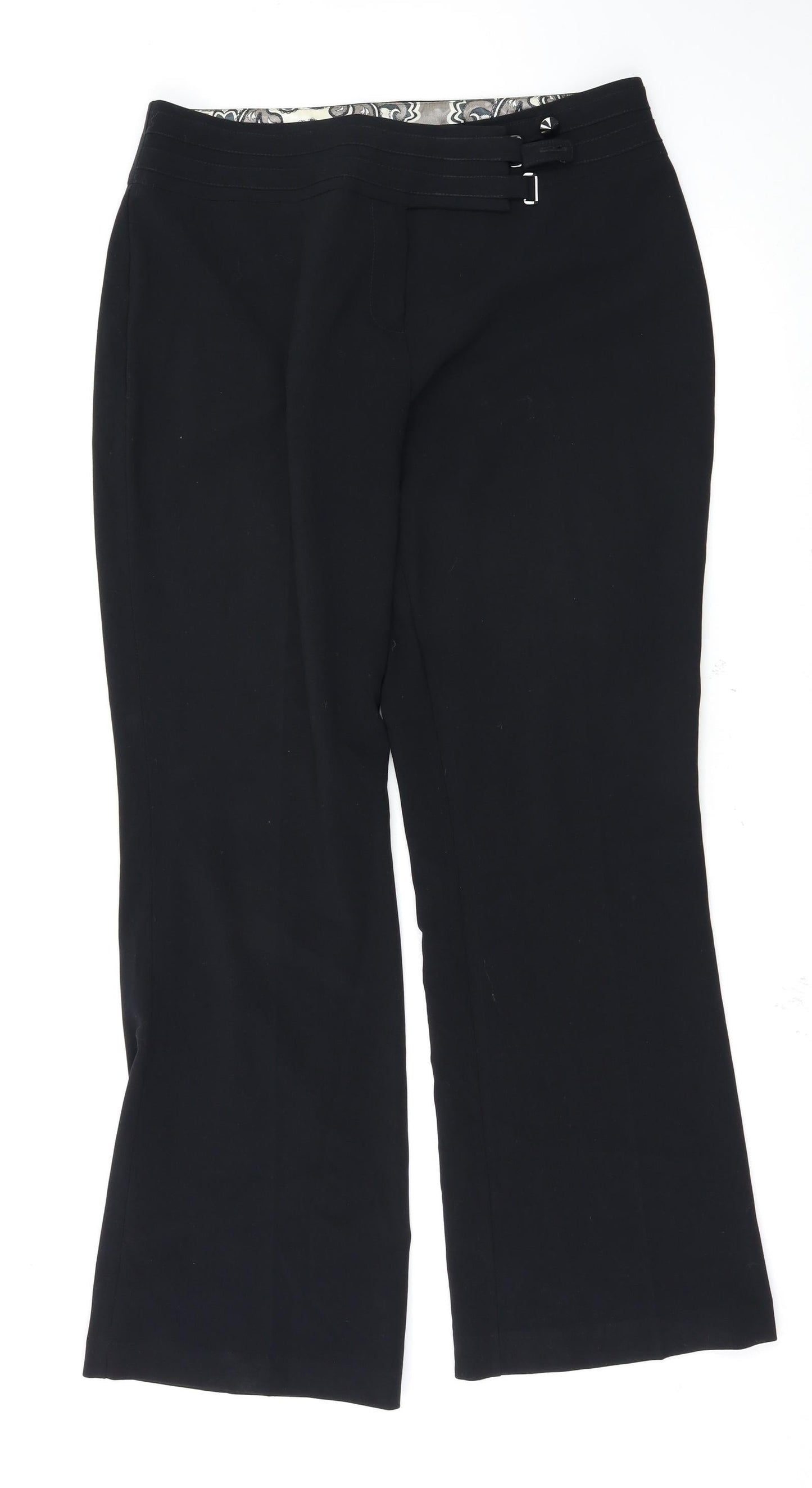 Marks and Spencer Womens Black   Trousers  Size 14 L30 in