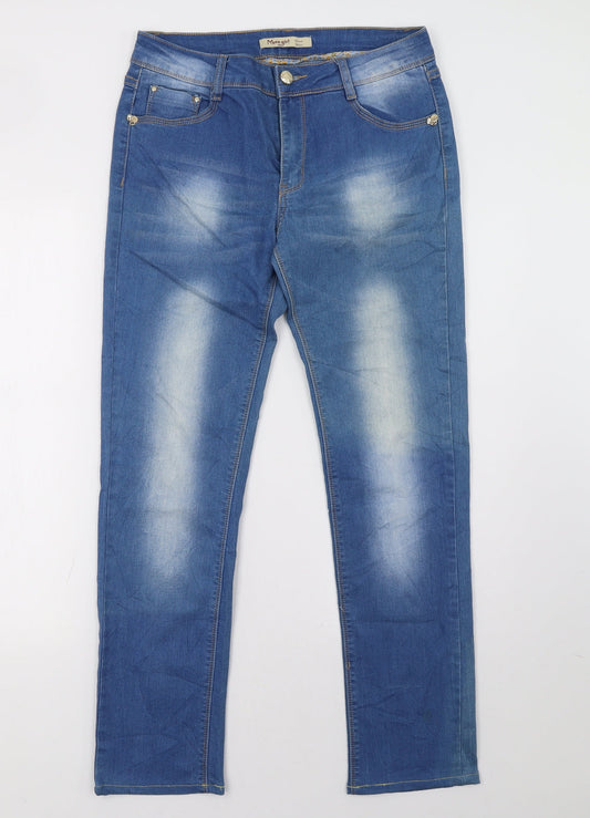 moon girl Womens Blue   Straight Jeans Size 12 L30 in