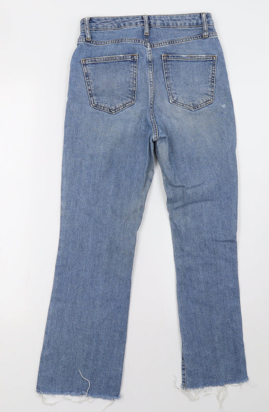 Topshop Womens Blue   Straight Jeans Size 25 L32 in