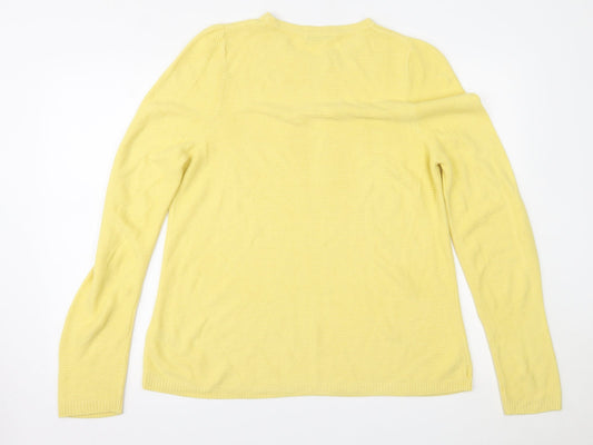 Marks and Spencer Womens Yellow   Pullover Jumper Size 16
