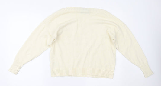 Peppercorn Womens Ivory   Basic Blouse Size M