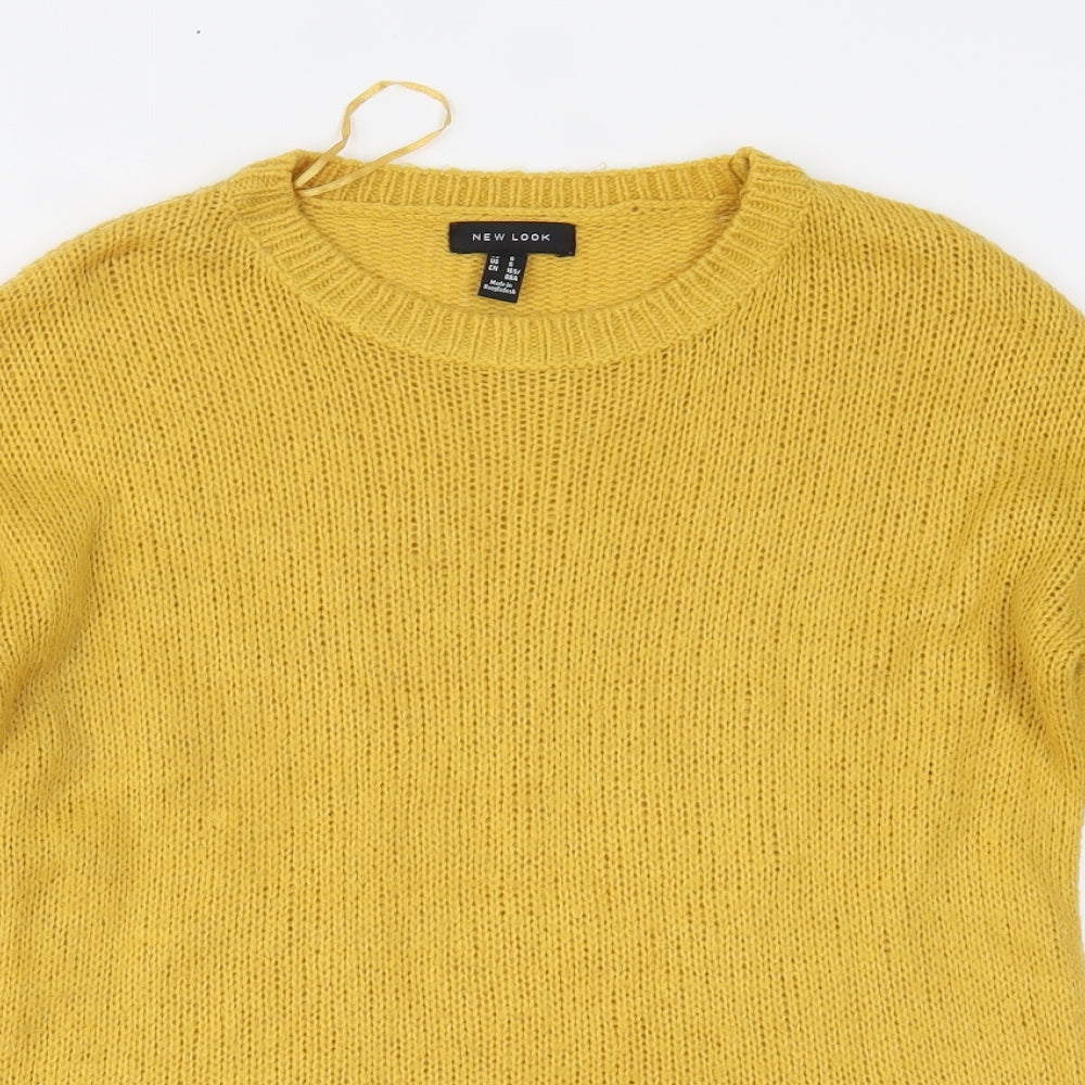 New Look Womens Yellow   Pullover Jumper Size S
