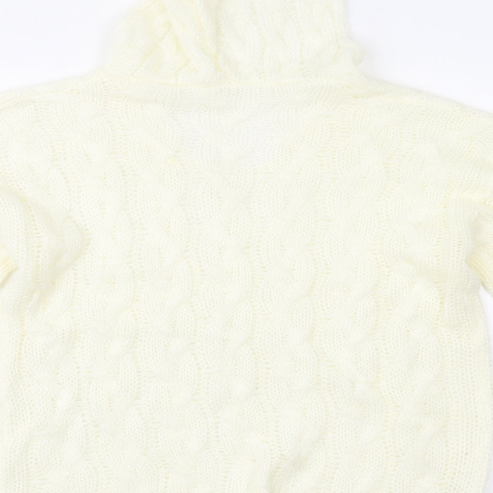 Preworn Womens Ivory   Pullover Hoodie Size L