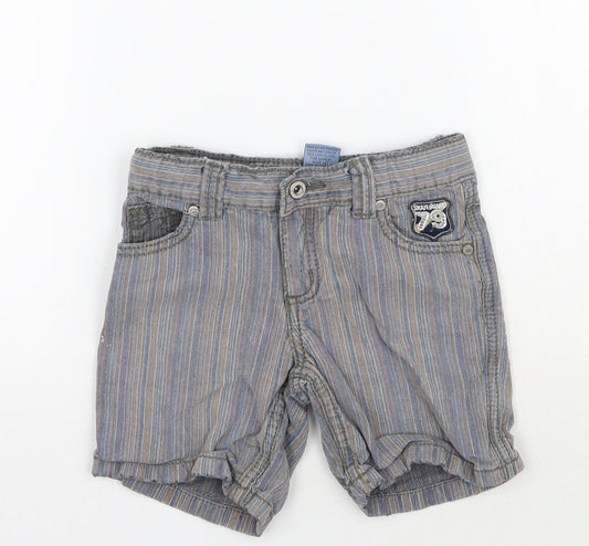 Pumkin Patch Boys Blue Striped  Cropped Jeans Size 12 Months